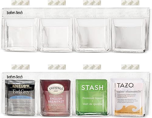 Paquete de 2 organizadores de bolsas de té organizador de té fuerte con capacidad para más de 100 bolsas de té caja de té mejorada para