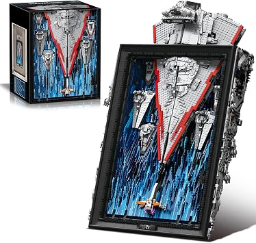 Space War Ship Building Block Sets for Adults, 5345 Piece Large 3D Wall Art Display Warship Model Kit, Cool Home Room Decor, Xmas Christmas Birthday Gifts for Teens Boys Age 13 14 15 16+