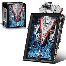 Space War Ship Building Block Sets for Adults, 5345 Piece Large 3D Wall Art Display Warship Model Kit, Cool Home Room Decor, Xmas Christmas Birthday Gifts for Teens Boys Age 13 14 15 16+