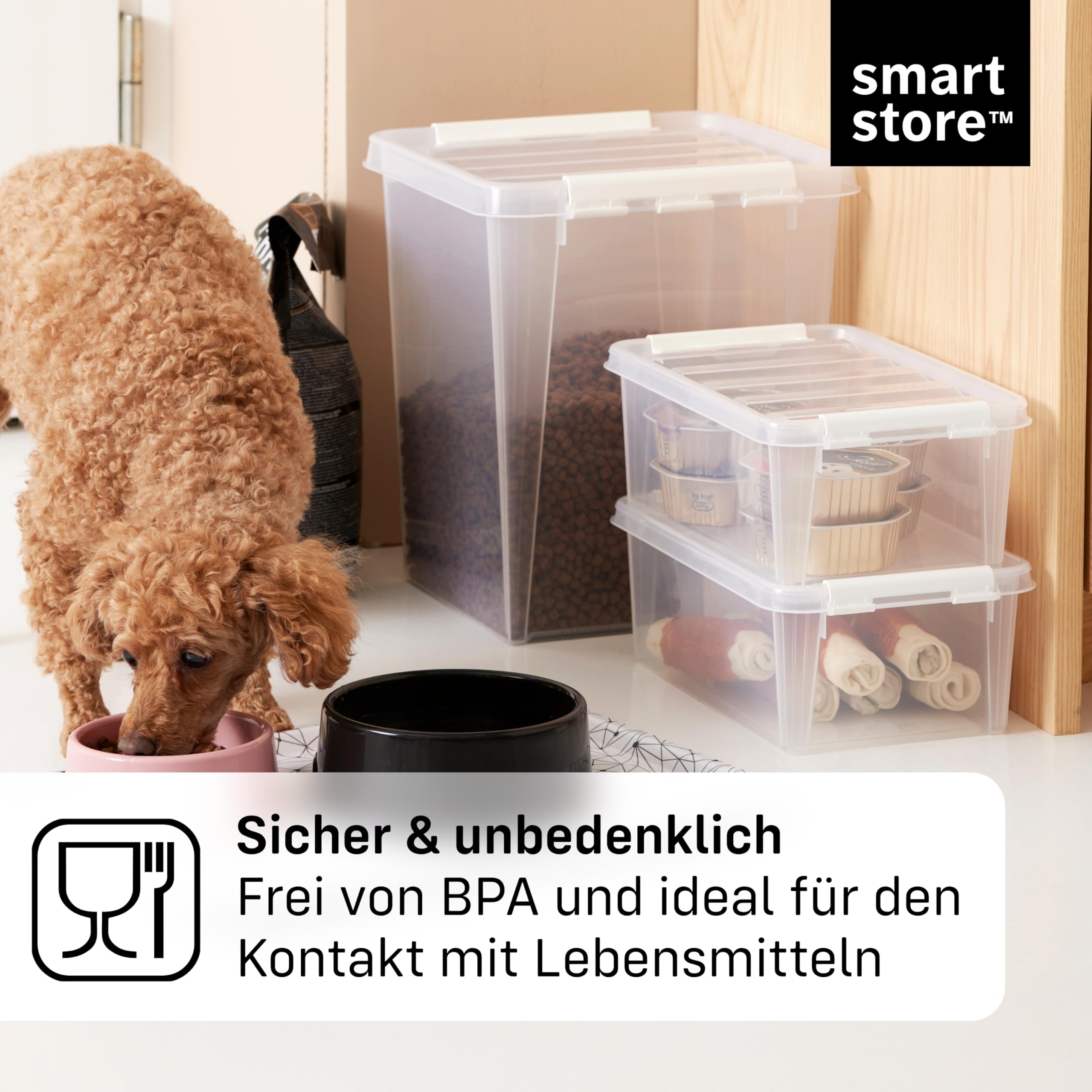 SmartStore - 10x Aufbewahrungsbox mit Deckel Classic 14L (40x30x18cm) | Stapelbare Box mit Deckel | Lebensmittelechte Kunststoffbox | Plastikbox mit Deckel & verstärkten Ecken | 10 Jahre Garantie