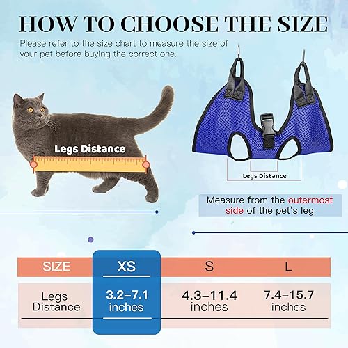 Miniatura 3 de PatiencET Hamaca de Aseo para Perros, Hamaca de Aseo para Mascotas para Gatos y Perros, Soporte para Perros para Recortar Uñas, Cabestrillo para