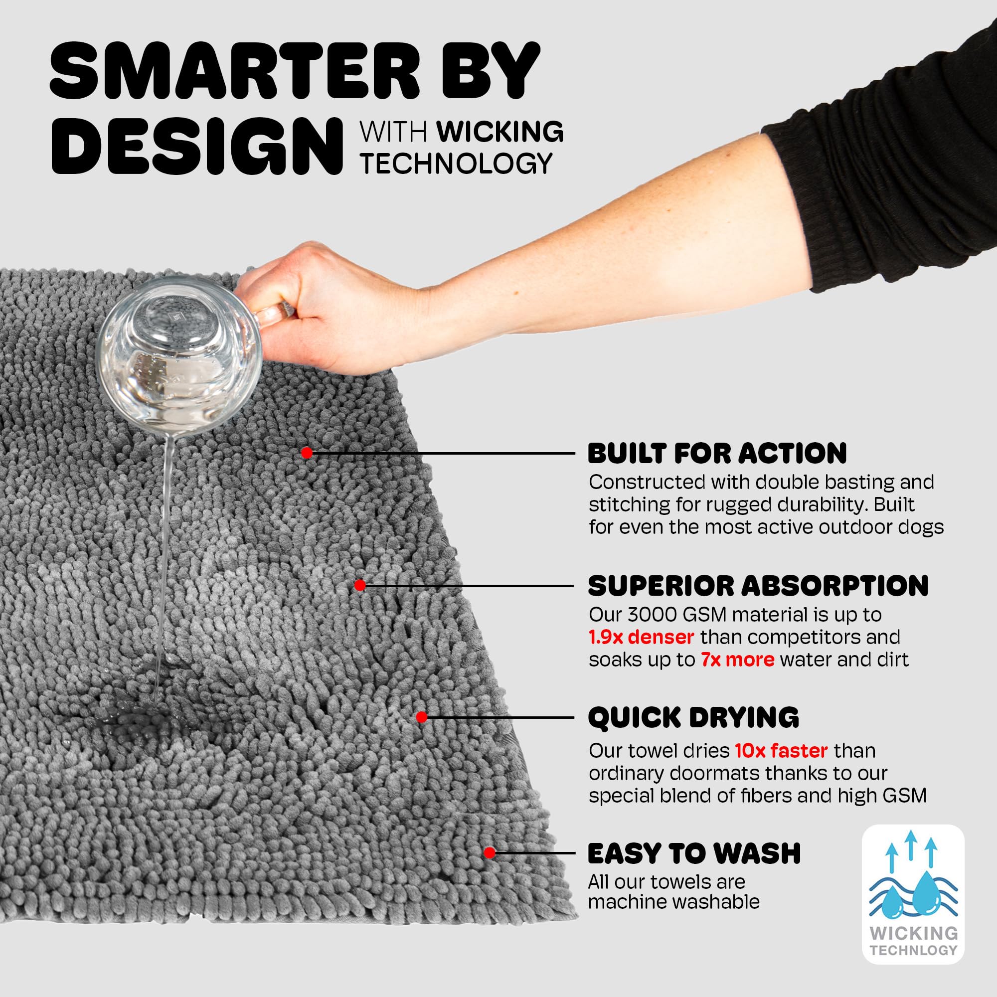 Dog Gone Smart - Cat Litter Mat 88 x 66 cm Gris - (775.8100)