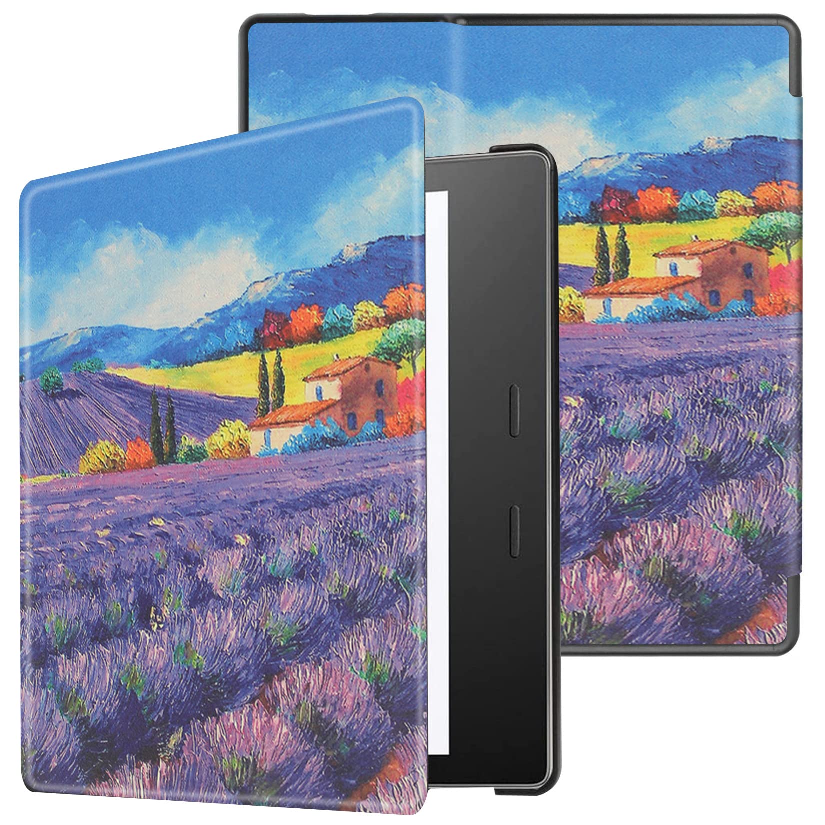 Case for Kindle Oasis (9th and 10th Generation Only, 2017 and 2019 Release), PU Leather Protective Cover with Auto Wake Sleep, Model NO: S8IN4O or CW24WI