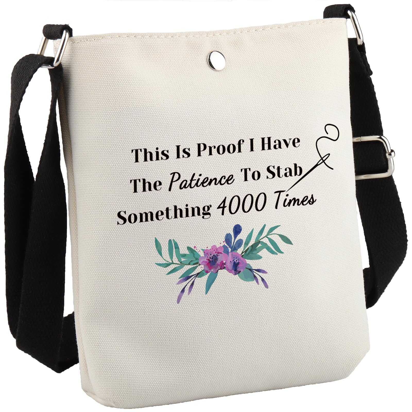 Cross Stitch Gift Cross Stitch Project Bag This Is Proof I Stab Something 4000 Times Sewing Crossbody Bag