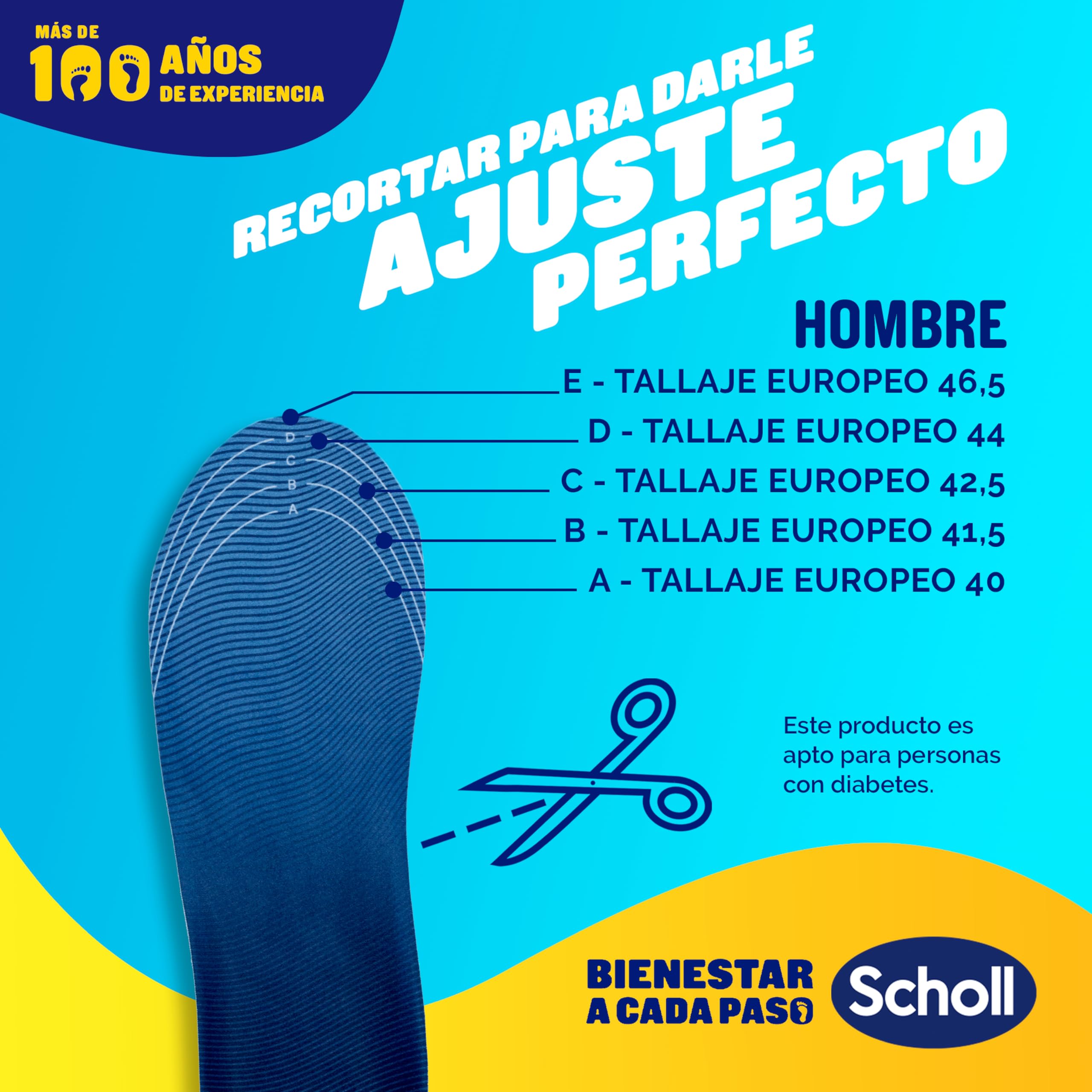 Dr. Scholl's Plantillas GelActiv Sport Hombre Talla 40-46,5 Calzado Deportivo
