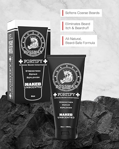 Vista 27 de Bossman Fortify - Acondicionador de barba intenso para hombres (aroma Vetiver X) – Hidrata, repone y protege con ingredientes naturales – Fórmula