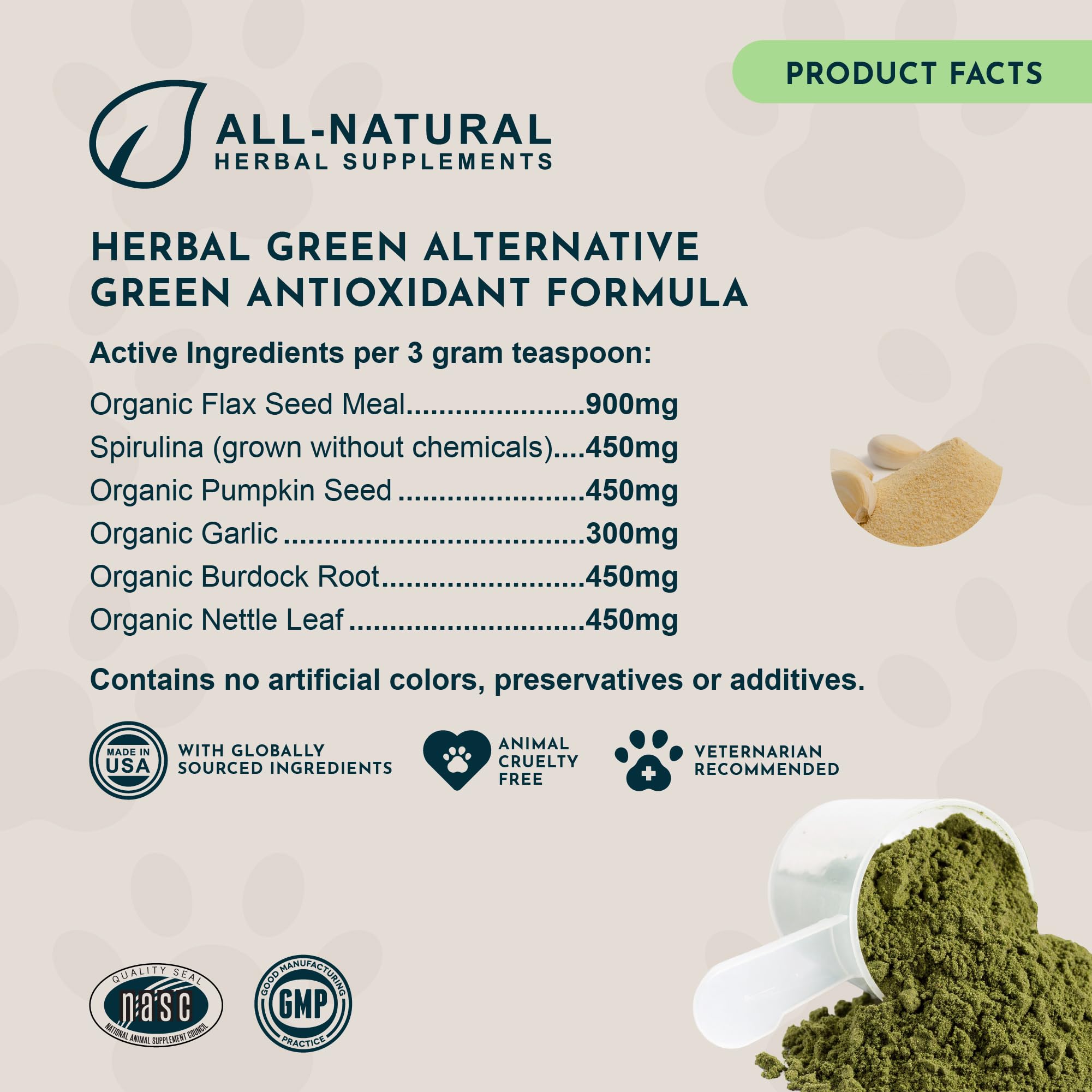 Animal Essentials Herbal Green Alternative Dog & Cat Antioxidant 12-Oz. - 2 Pack