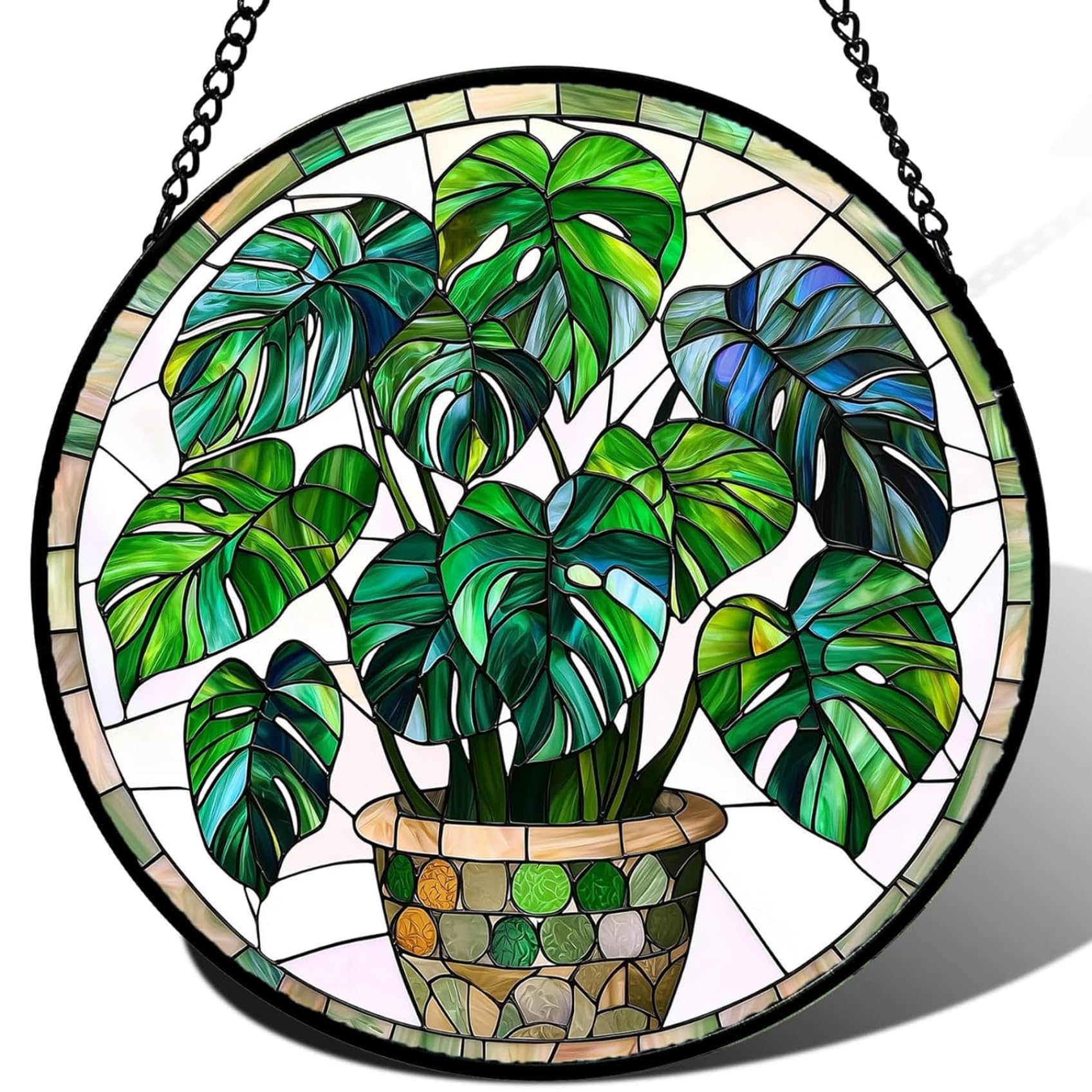 Plante en vitrail cadeau attrape-soleil de 15 cm idéal pour la fête des mères