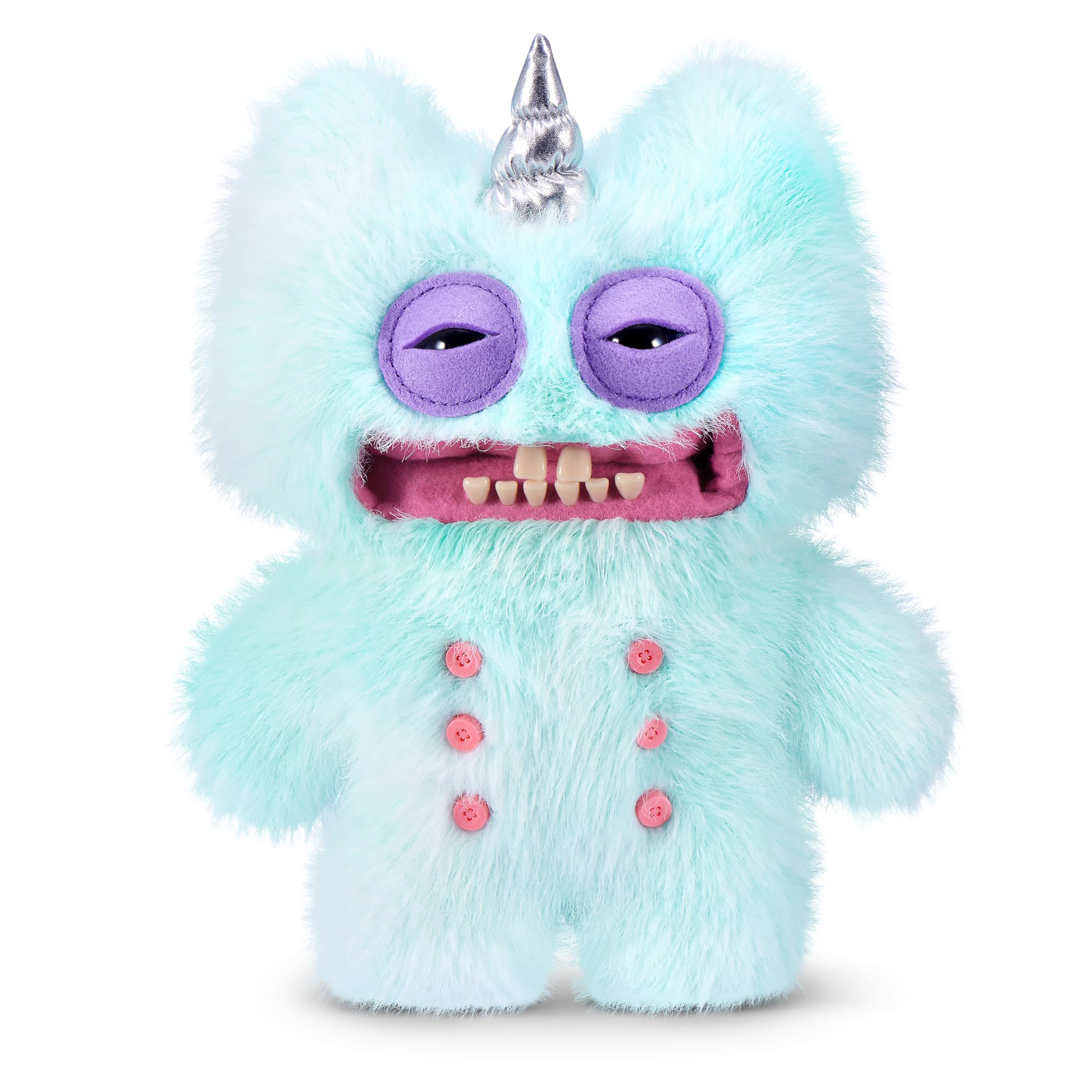 Fuggler Fugglercorns 9 Inch Plush Collectible Toy (Stinkface) by ZURU Featuring Funny Ugly Monster Unicorn Designs with Glitter Details, HumanβLike Teeth, Crooked Horns