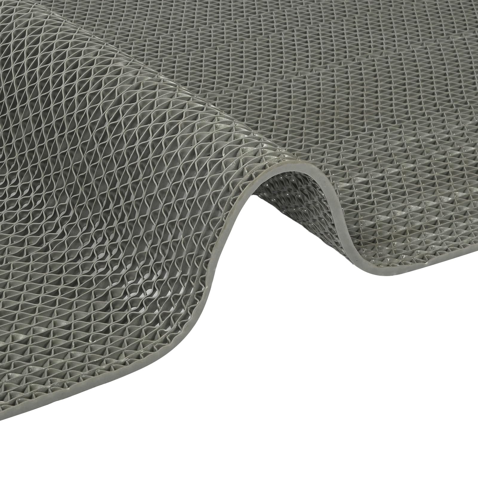 Tappetino antiscivolo per drenaggio, grigio, 500 x 90 cm | Stuoia impermeabile commerciale del pavimento, spessore di 5.5mm, area umida all'aperto dell'interno, tappeto a forma di S