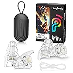 Hearprotek Concert Ear Plugs, 2 Pairs High Fidelity Musician Ear Plugs for Concerts Loud Music-Noise Reduction Ear Protection Reusable Earplugs for Rave,Festival,Music,Tinnitus Relief,Clear