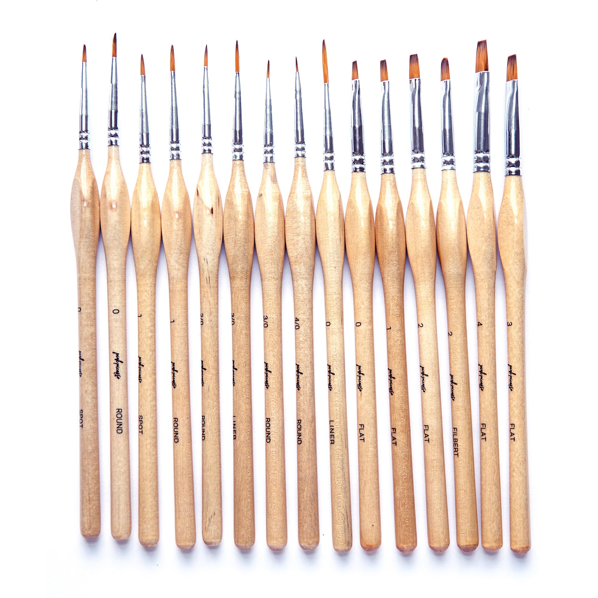 Pink Picasso Kits Curated Paint Brush Set | Paint by Numbers for Adults and Kids Art Canvas Professional Acrylic Painting Brush Kit | Includes (15 PCS) Different Sizes Detail Paint Brushes with Case