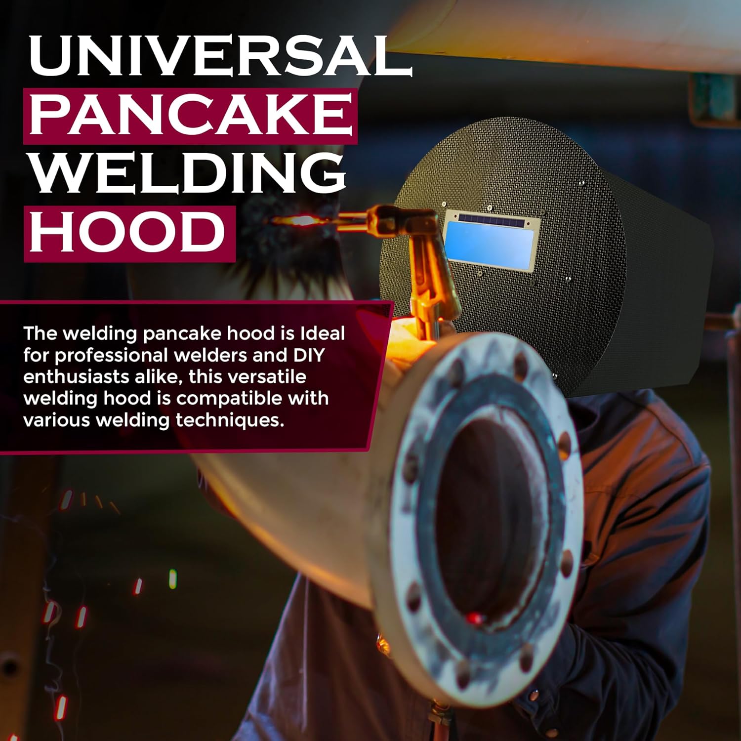 SturdyShape Pipeliner Welding Helmet in Use