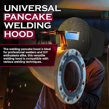 SturdyShape Pancake Welding Hood Ultralight 10oz Carbon Fiber Pipeline Helmet with Unique Design is the easiest to personalize on the market.