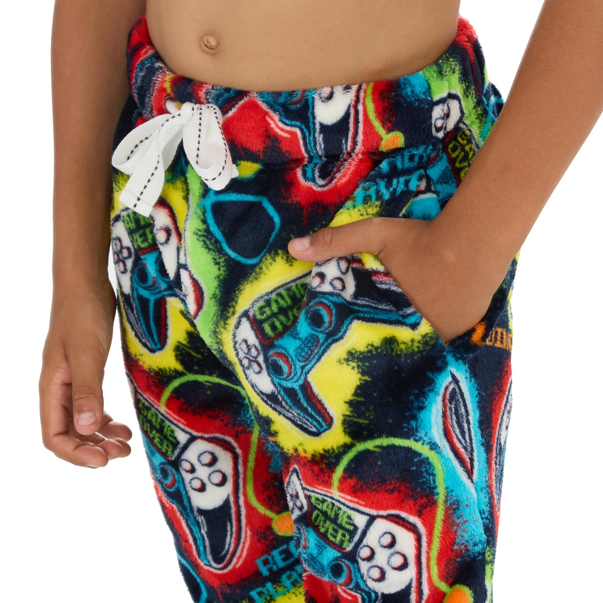 Pantalon de survêtement en pyjama polaire pour hommes Tom Franks M-2XL, unis ou à motifs