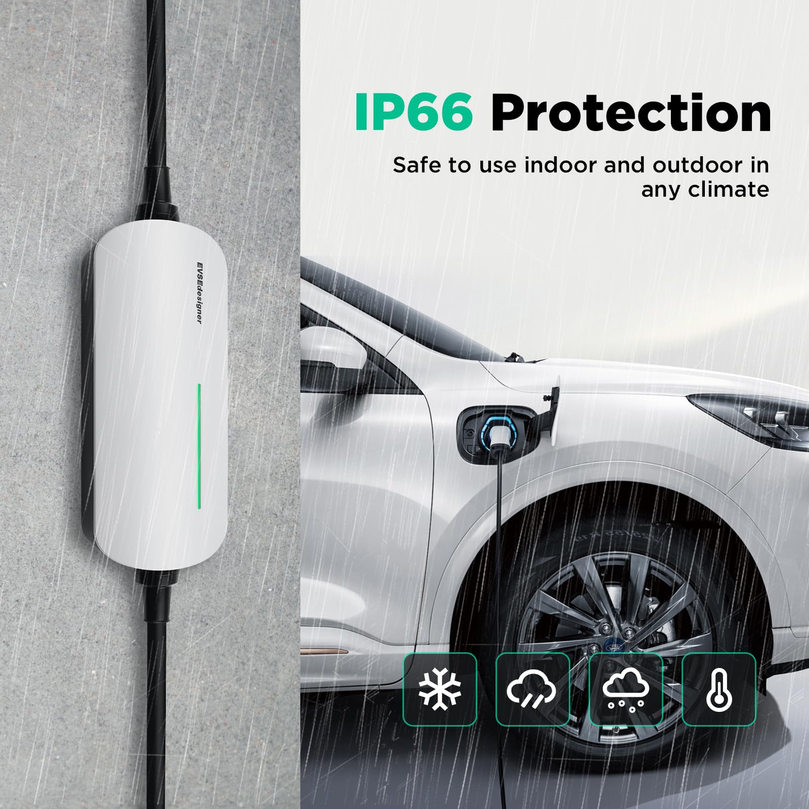 Wallbox Przenośna stacja ładowania EV 11kW 16A 6m Trójfazowy z kablem CEE Typ 2