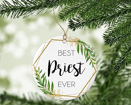 Miniatura 3 de Adorno de Navidad para sacerdote, regalo de Navidad para sacerdote, el mejor sacerdote del mundo, el mejor sacerdote de la historia, regalos de