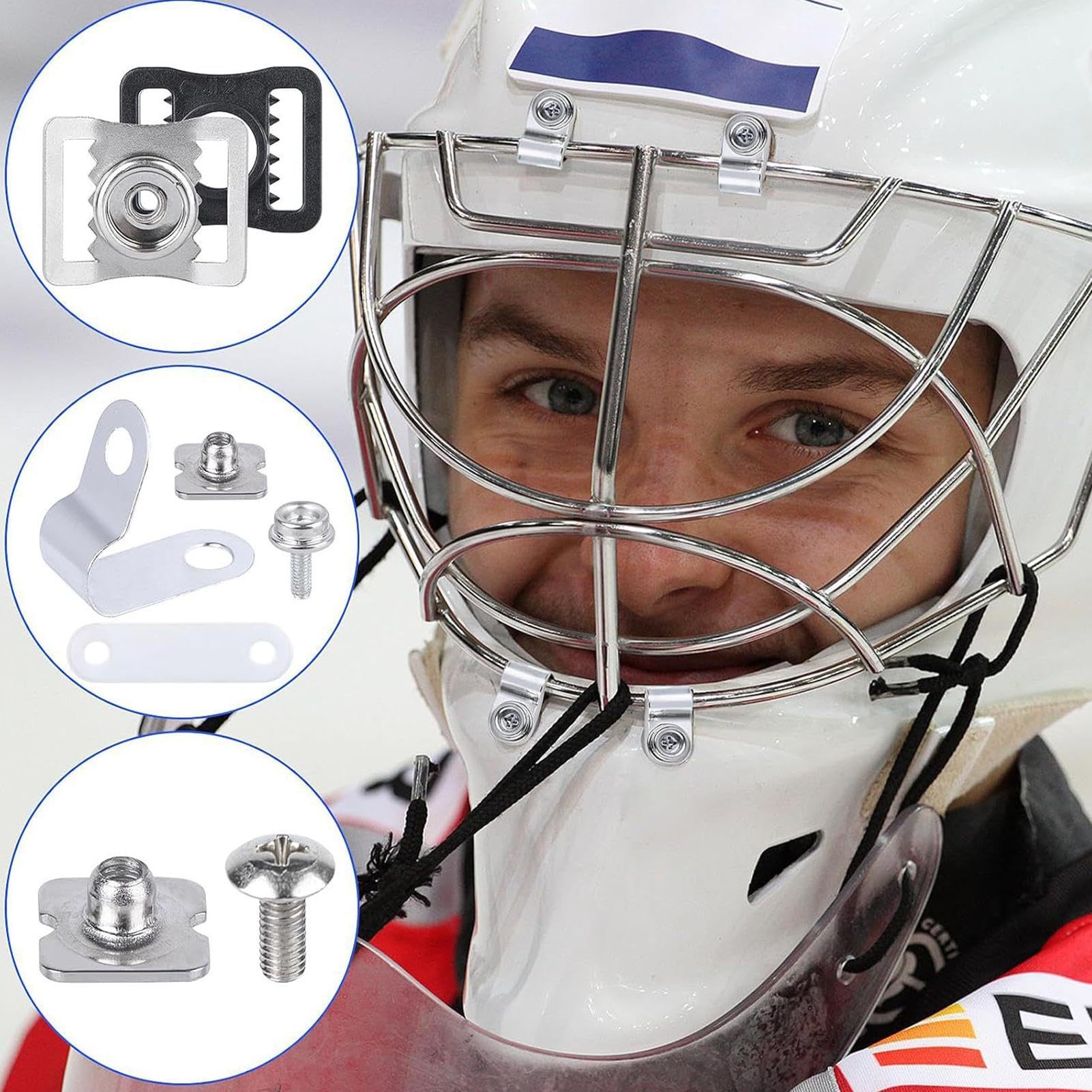 Kit de vis pour Casque de Hockey, kit de réparation pour Casque de Hockey - Pièces de Rechange pour Casque 57X ​​,Kit de vis de Casque de Football, pièces de vis de Rechange pour Les Sports de Hockey