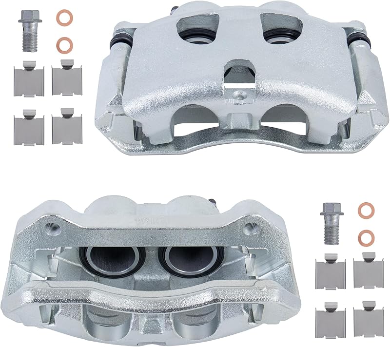 18B5236 18B5237 Front Disc Brake Calipers Compatible with 2010-11 Ford F150 | 2PCS Front Driver & Passenger Side Calipers with Bracket, Compatible with 2010-2011 Ford F150, 2010-2021 Lincoln Navigator
