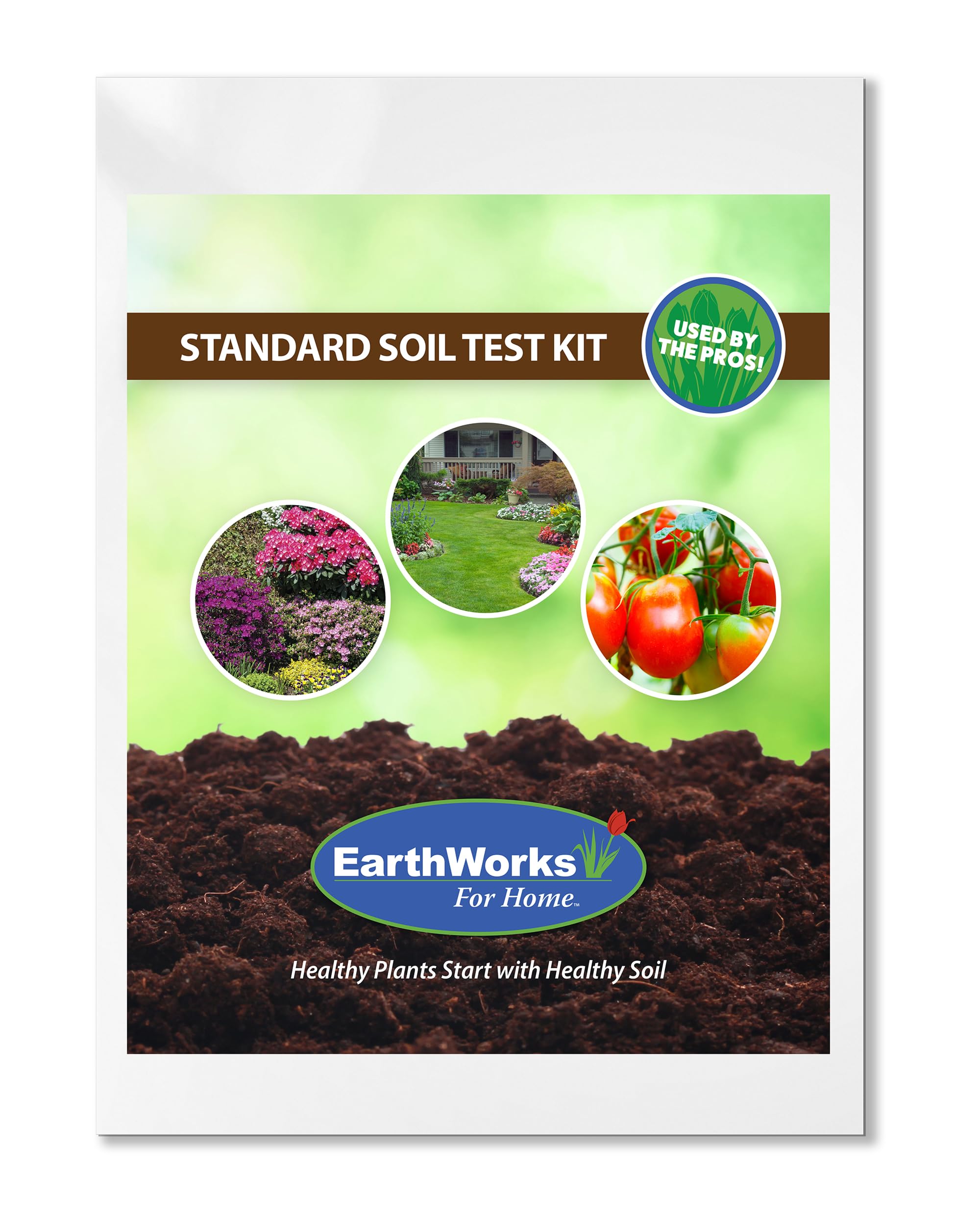 EarthWorks EW4H Bodentest-Set, umfassende Analyse von pH-Wert und Nährstoffen, Probe per Post für schnelle Ergebnisse, ideal für Garten, Rasen, Rasen und Heimgebrauch, 1 Packung
