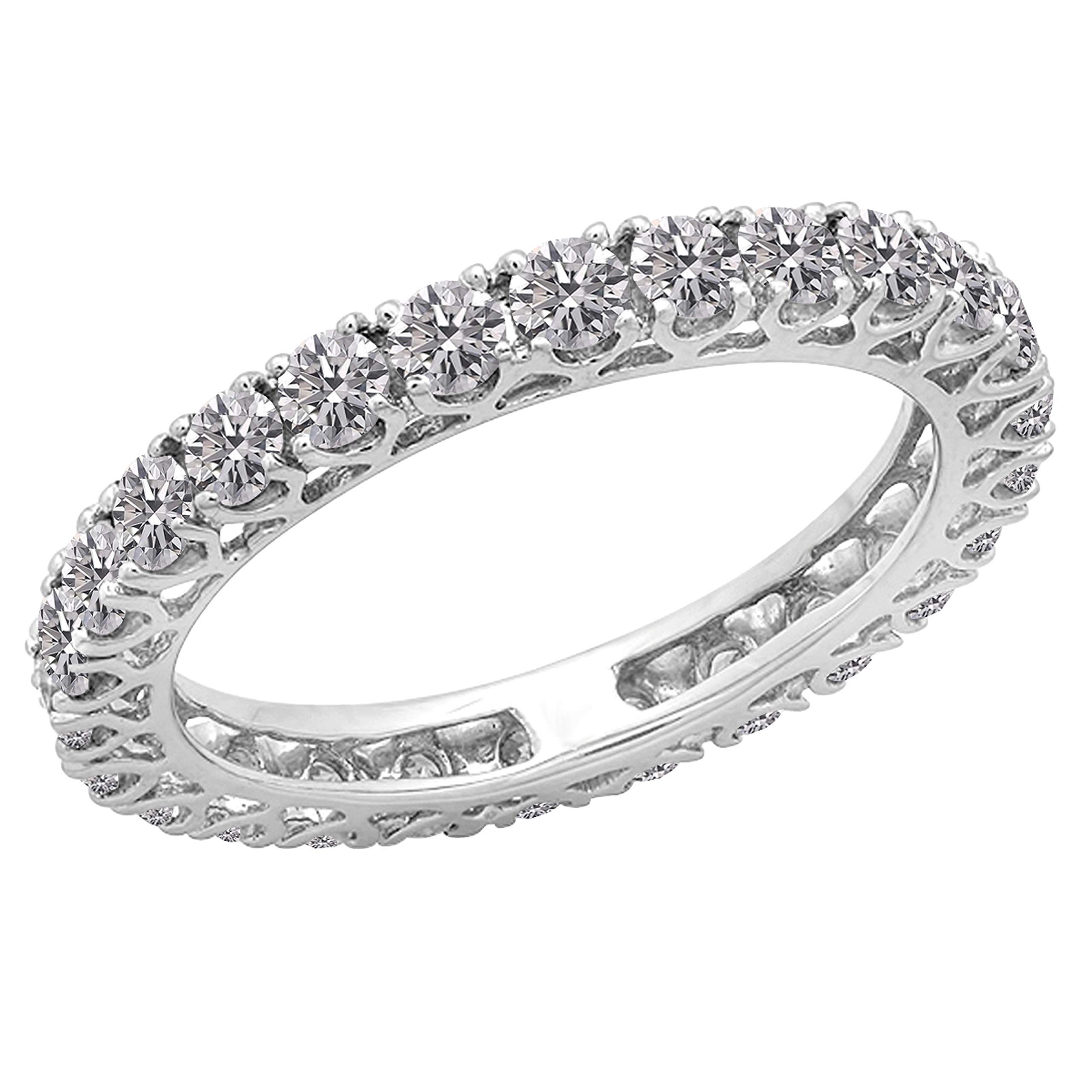 DazzlingRock Collection 10 quilates oro blanco redonda H-I Diamante cultivado en laboratorio