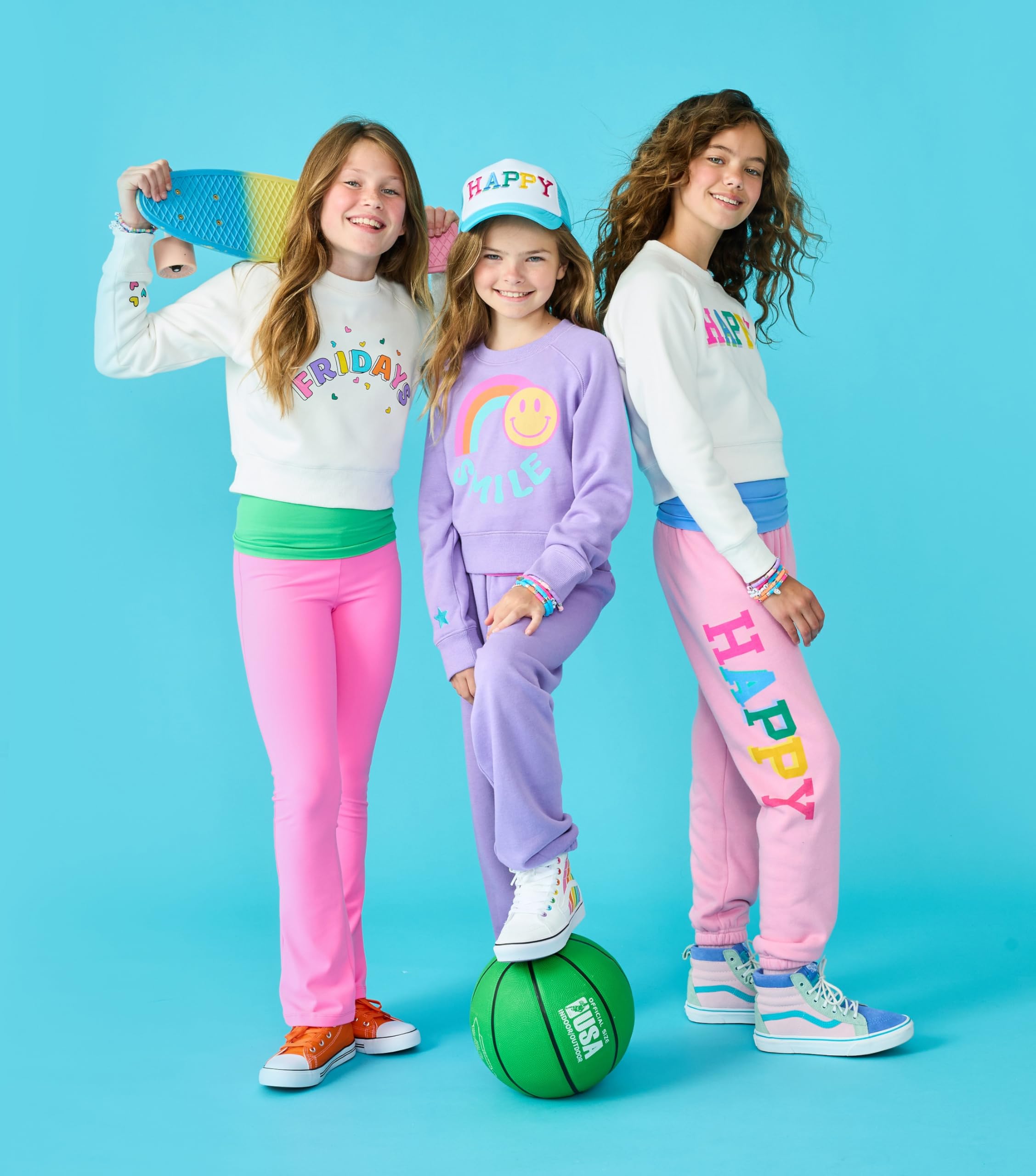 iscream Big Girls morbido Puff Fleece Fun Leg Print Sweatpant Collection