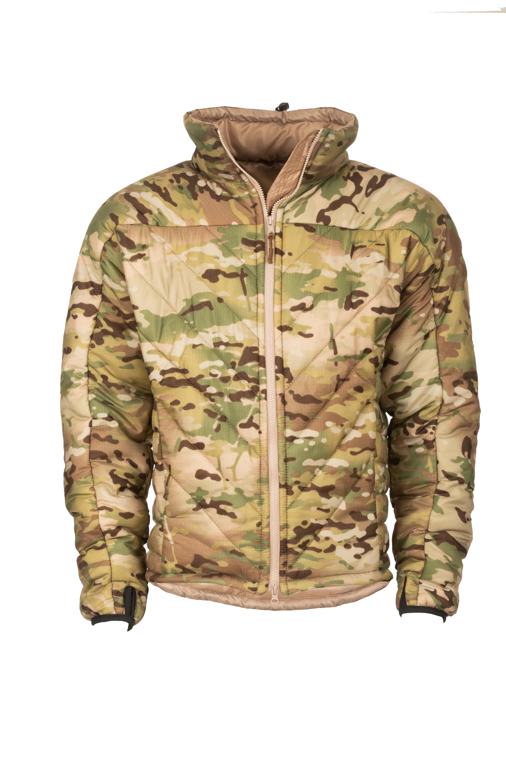 Snugpak SJ6 Insulated Jacket WGTE with Roll-Away Hood - Tactical Coat with Softie Premier Insulation, Elastic Cuffs - Windproof & Water-Repellent - UK Made - Multicam (XL)