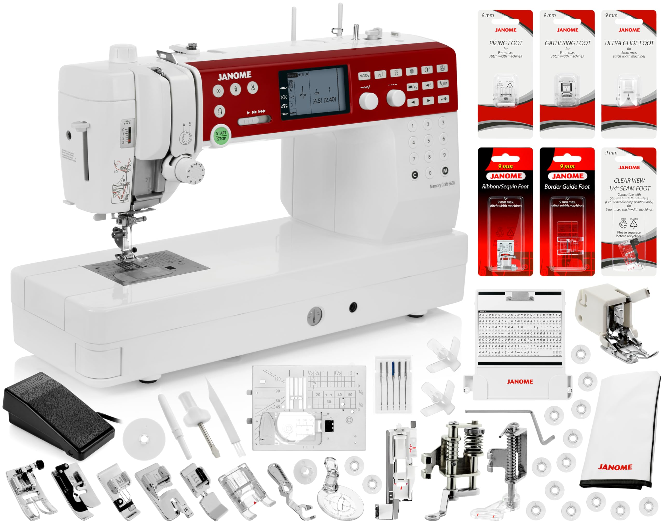 Amazon.com: Janome Memory Craft 6650 Sewing Machine (9mm Unit