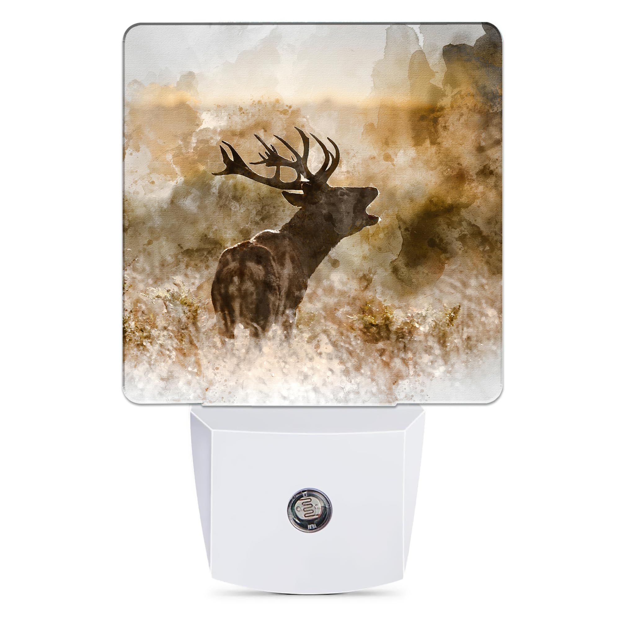 Deer Autumn Fall Night Light Plug in Wall Lamp Smart Dusk to Dawn Sensor for Home Decorative Kids