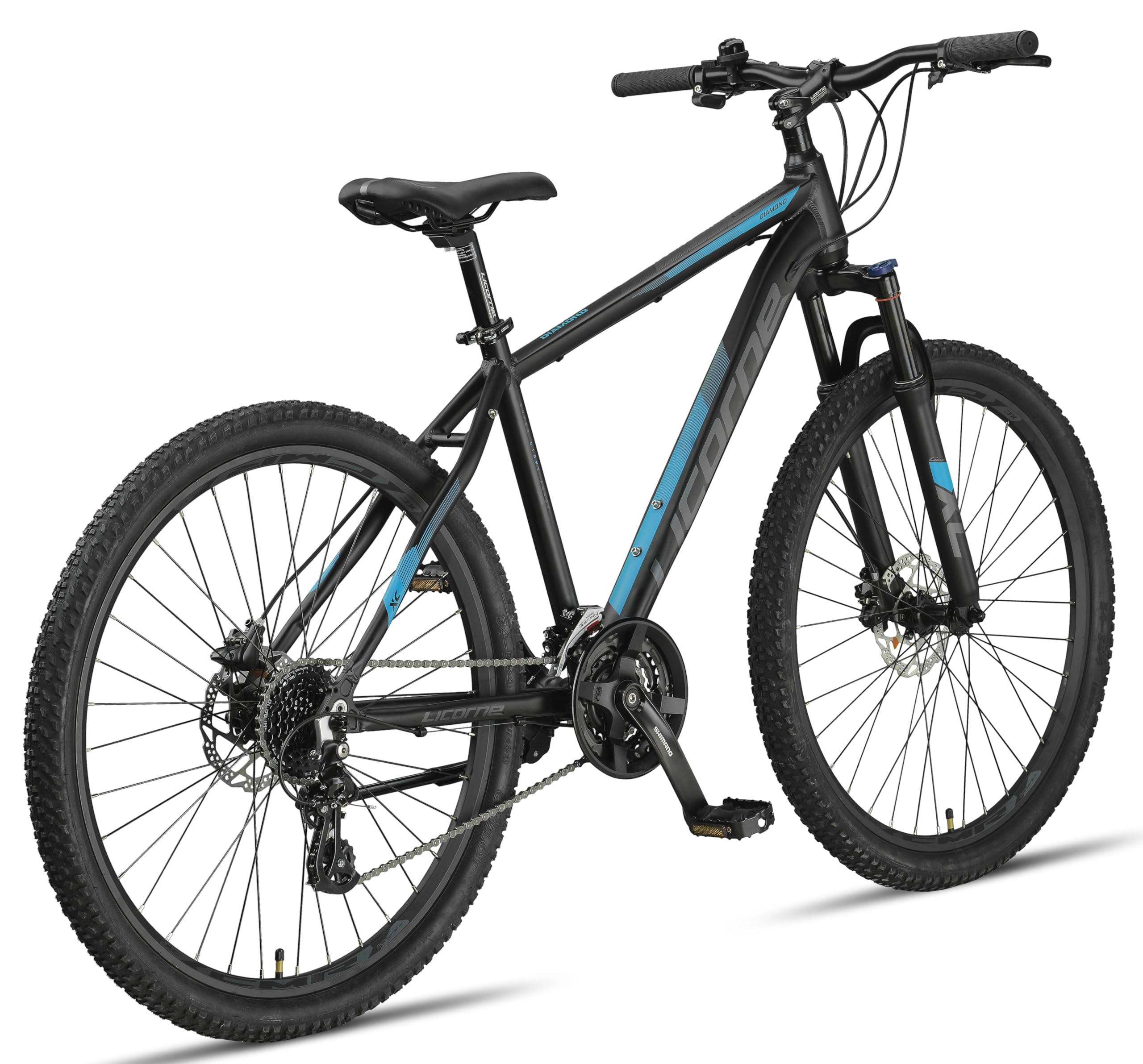 Licorne Bike Diamond Plus – Mountainbike 29 Zoll / 27,5 Zoll, Shimano 24-Gang Schaltung, hydraulische Scheibenbremsen, verriegelbare Federgabel, Schnellspanner Vorder- & Hinterrad