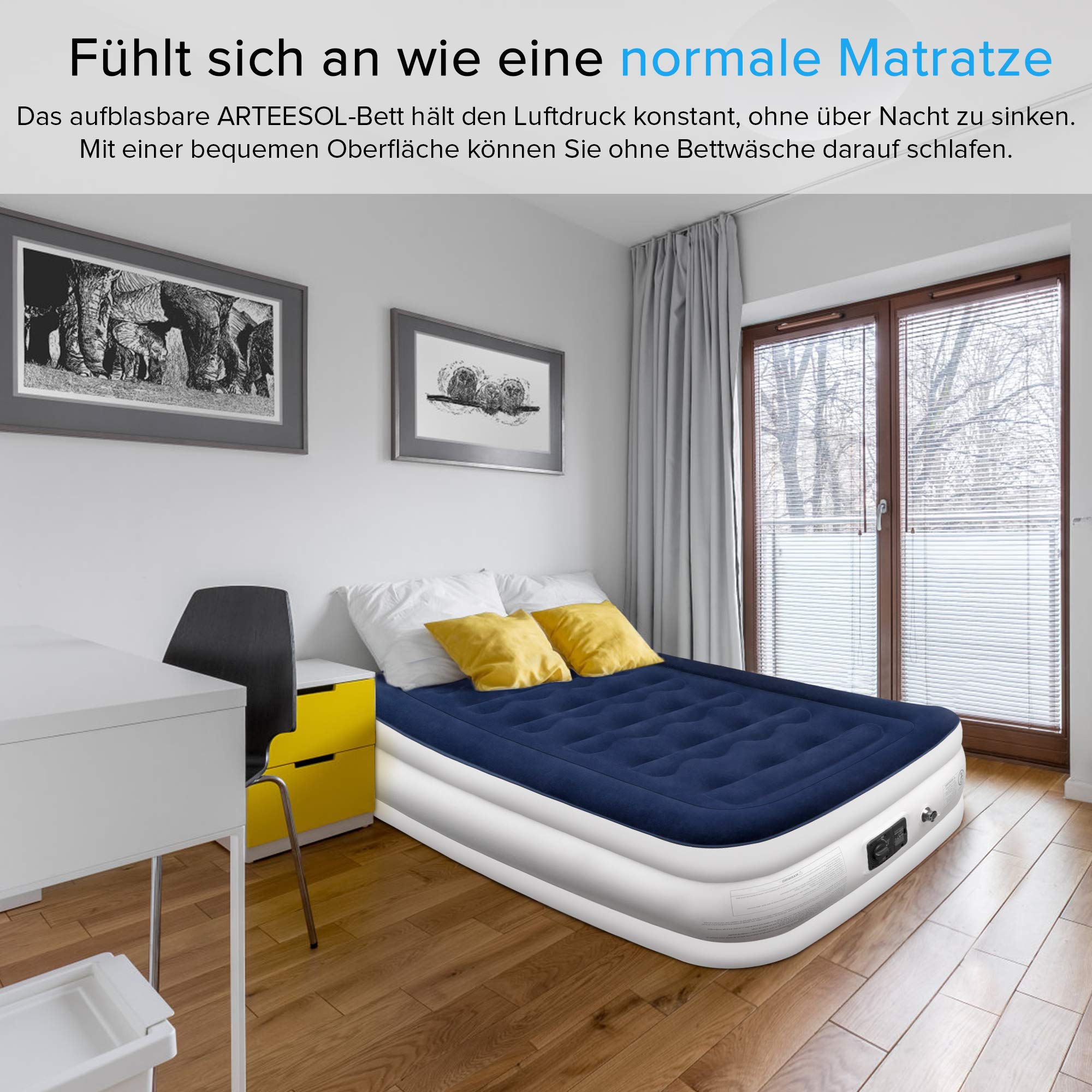 BLACKACE ARTEESOL Materac Dmuchany 2 Osobowy Z Pompką Elektryczną — miniatura 6