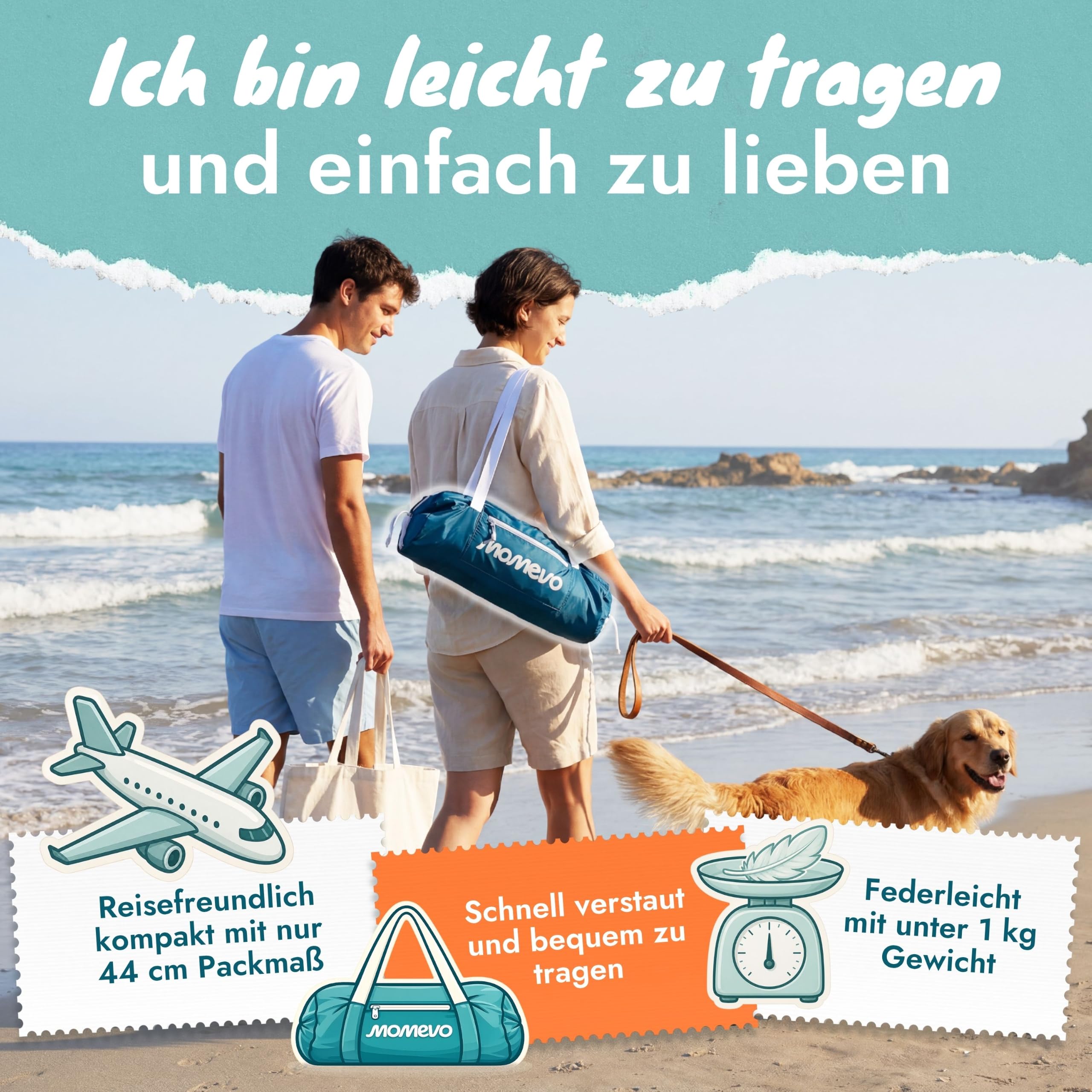 Sunsail Tipi Strandzelt - 1 Stange - Petrolblau für 1-2 Personen