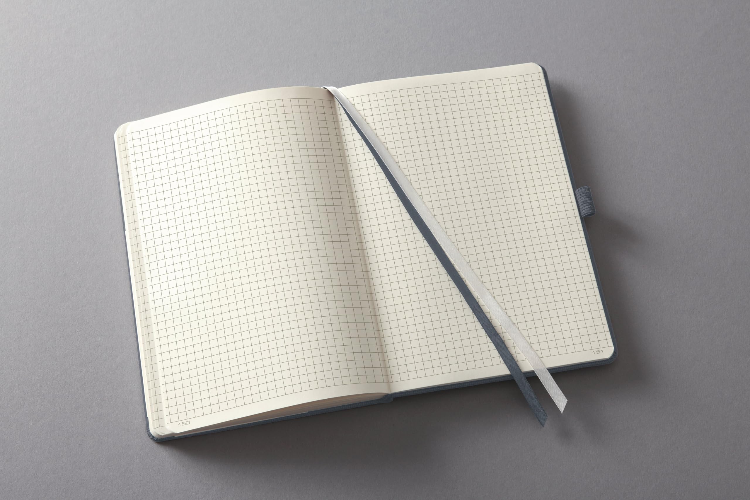 SIGEL CO658 Notizbuch Conceptum, ca. A5, kariert, Hardcover, dunkelgrau: 80 g/m², 194 S., PEFC-zertifiziert, vegan