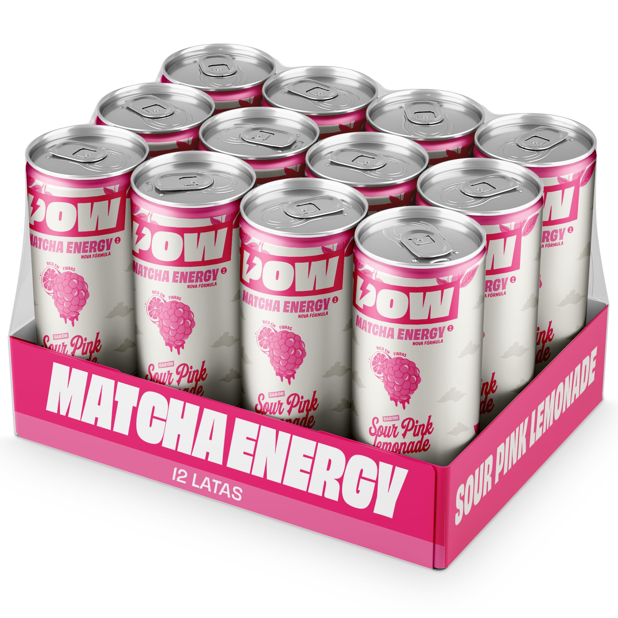 POW Green Energy, Pink Lemonade | Push Matcha Energético | Energia