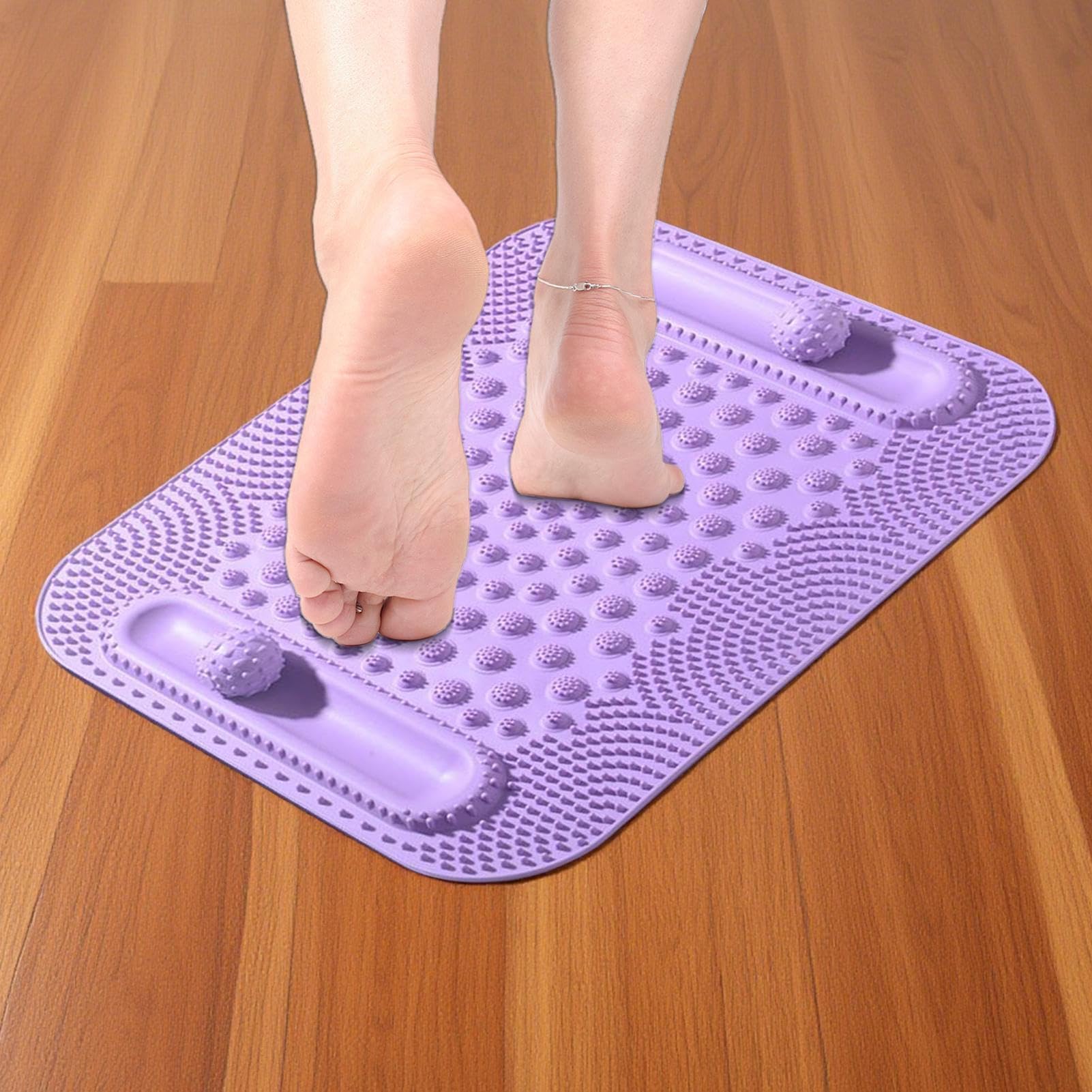 Tapis plantaire à points de pression Stimulateur jambes double rail à | Tapis de massage réflexologie plantaire Récupération Sanguine Pour Hommes Femmes Seniors Maison