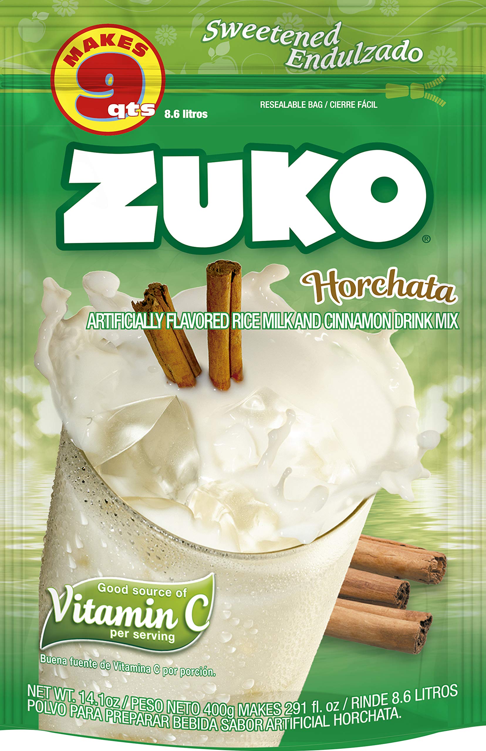 Zuko Horchata Instant Powder Drink Family Pack, 14.1 oz, Pack of 6