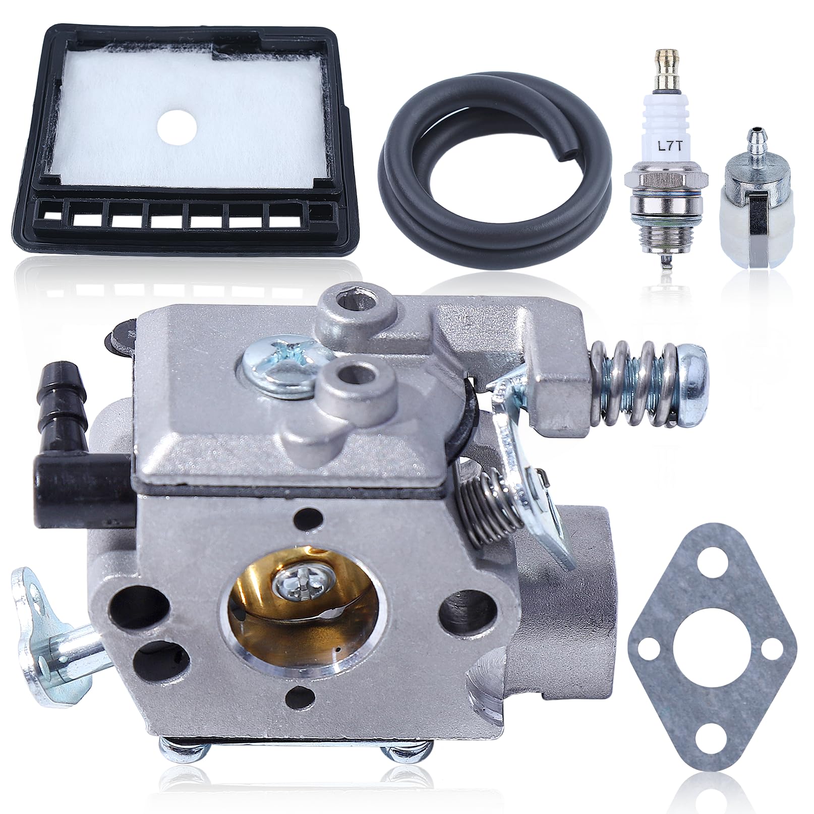 Kit de Carburateur pour Echo CS3000 CS3400 CS3450 CS300 CS301 CS305 CS306 CS340 Tondeuse kit Carburateur Filtre Essence Filtre a Air Tuyau Bougie D'allumage A021000232