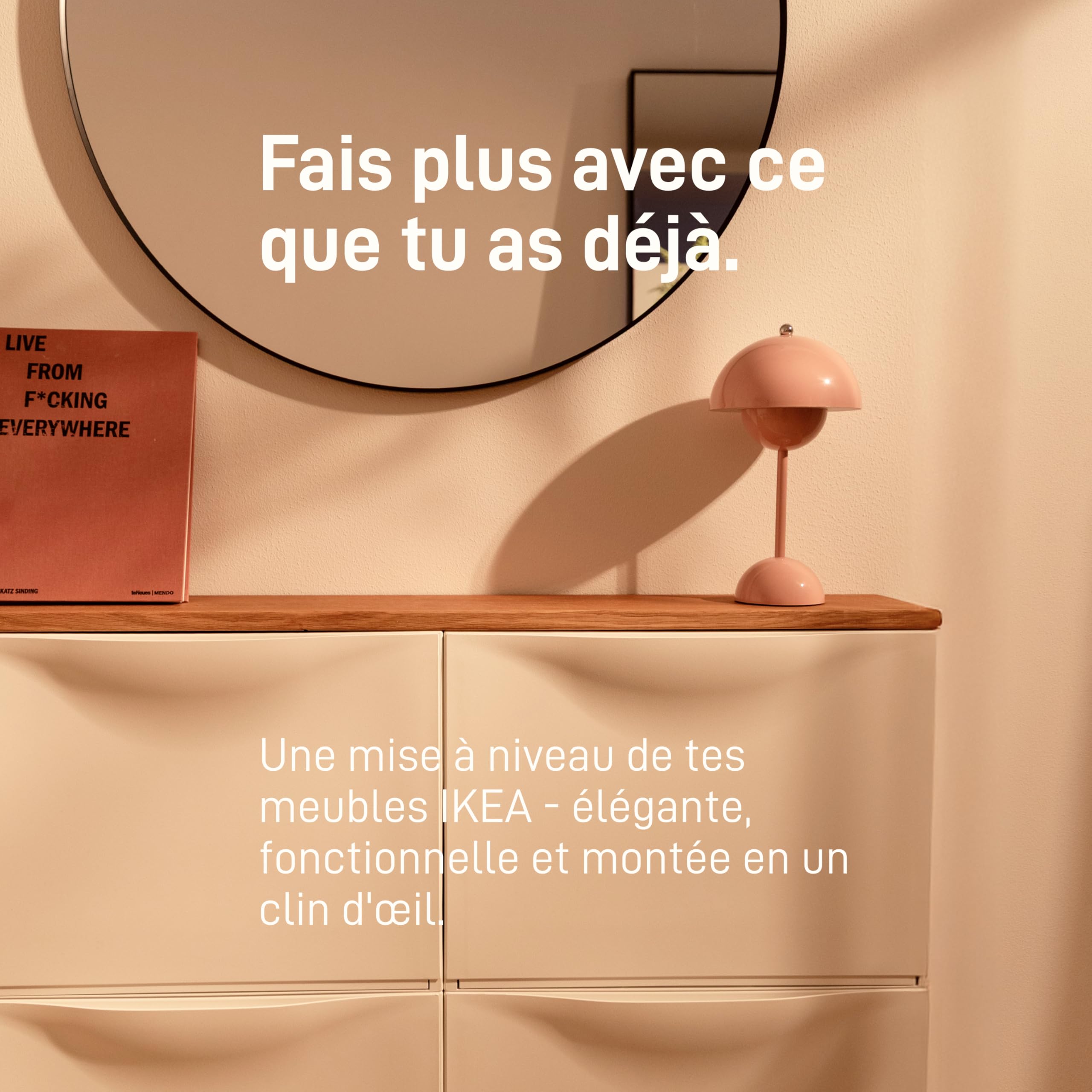 Natural Goods Berlin 1 Plaque en Bois de chêne Trones – I K E A Upcycling DIY – 2 cm d'épaisseur Trones avec Fonction antidérapante – Planche en Bois de chêne Massif – Plaque en Bois Massif – Plaque