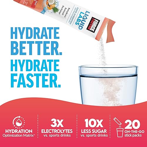 Miniatura 2 de FORCE FACTOR Liquid Labs - Electrolitos en polvo, paquetes de hidratación para hacer agua de electrolitos con 5 electrolitos esenciales, vitaminas y