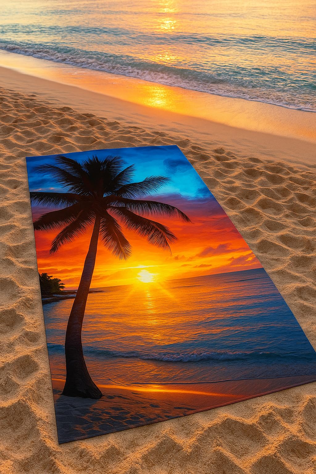 Rest Fusion 100 × 180 cm Microfibre Beach & Travel Towel – Oversized Extra Large Sand‑Free, Quick‑Dry, Lightweight, 100% Recycled – Ideal for Yoga, Pool & Sunbathing (Sun)