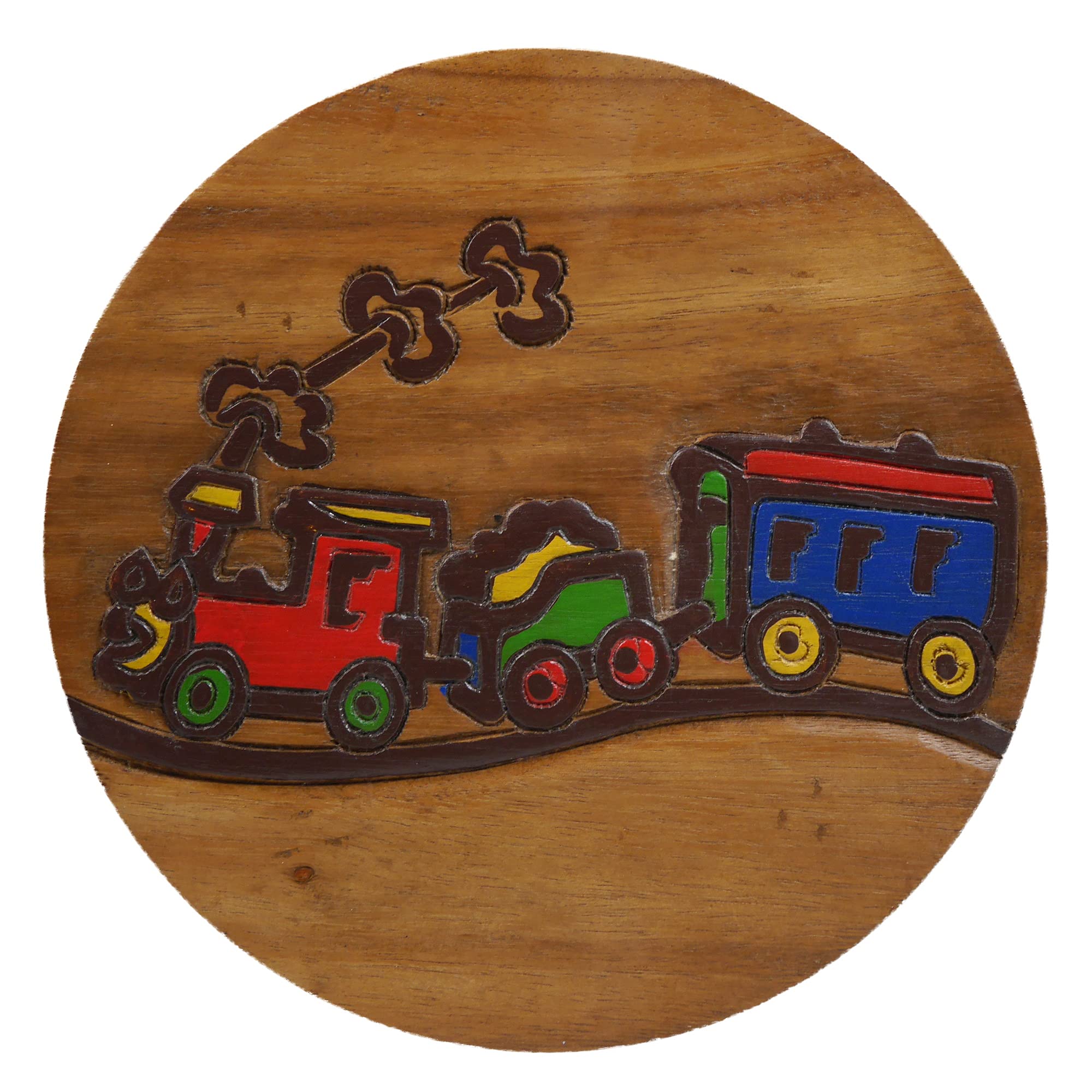 ART-CRAFT Vielseitiger Kinderhocker Holzhocker rund aus Mass