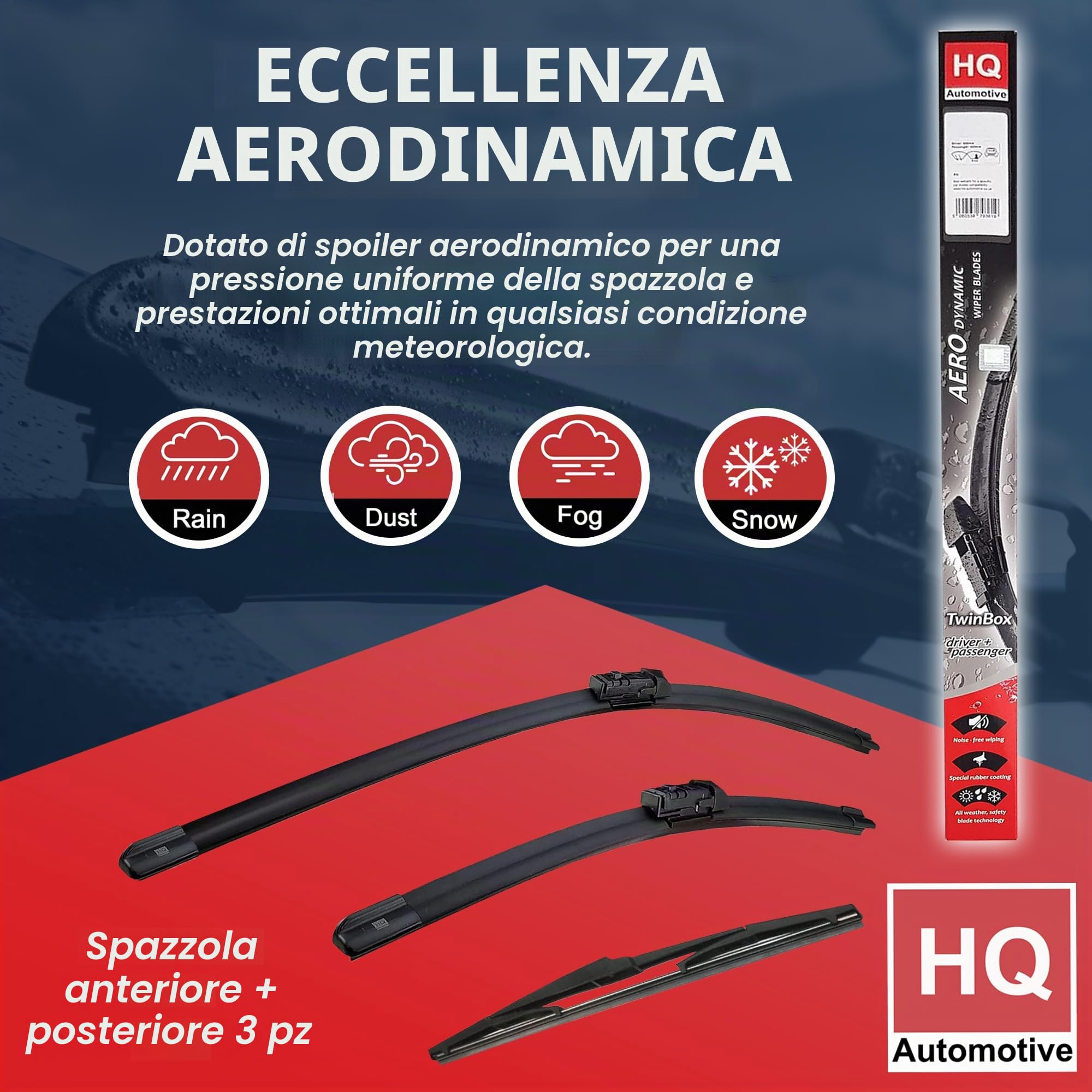 HQ AUTOMOTIVE Spazzole di ricambio per tergicristallo anteriore e posteriore, 3 pezzi, per BMW Serie 1 F40 Hatchback maggio 2019 in poi | Modello: ADG71-621|HQ3A14