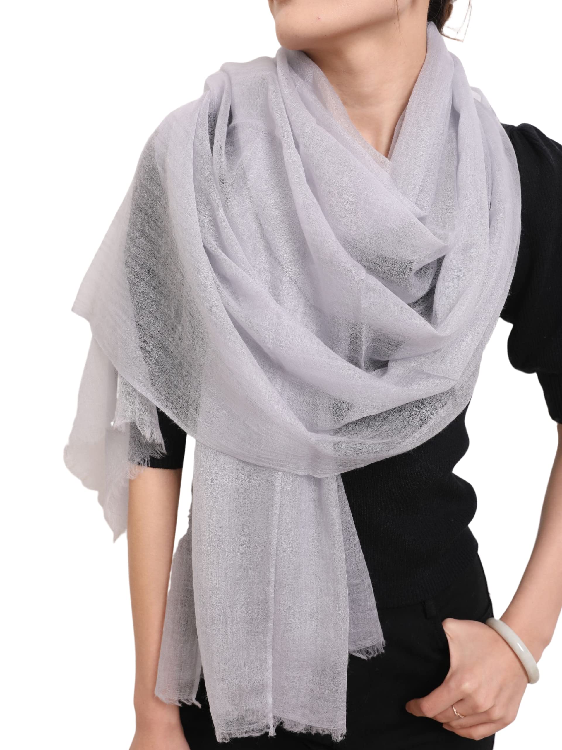 Damas Estola de Cachemira Bufanda Pashmina 100% Cachemira Fina 200 Hilos