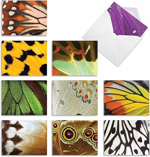 Miniatura 8 de The Best Card Company - Juego de 10 cajas de notas en blanco surtidas de 4 x 5.12 pulgadas con sobres (10 diseños, 1 cada uno) en caja de tarjetas