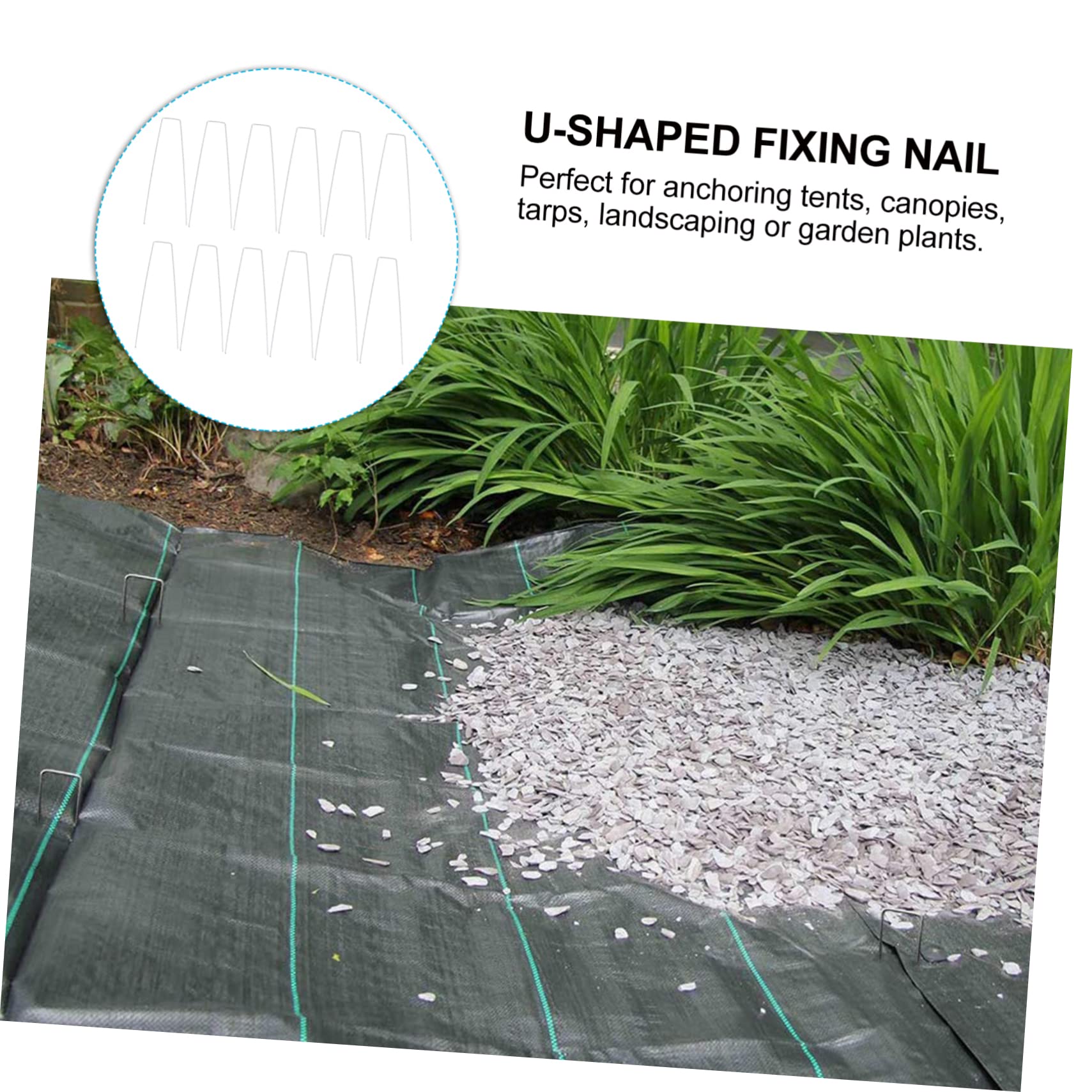 100pezzi U-shaped Lawn Turf Pegs Chiodi Per Giardinaggio Fissaggio Tappeti Erbosi Strumento Per Resistente e Facile Usare