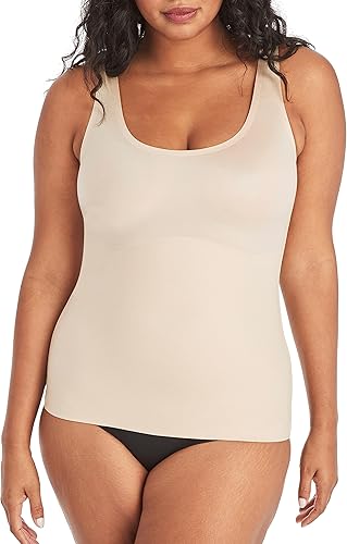 Maidenform Camiseta sin mangas Shapewear para mujer, control de abdomen y suavizado de espalda