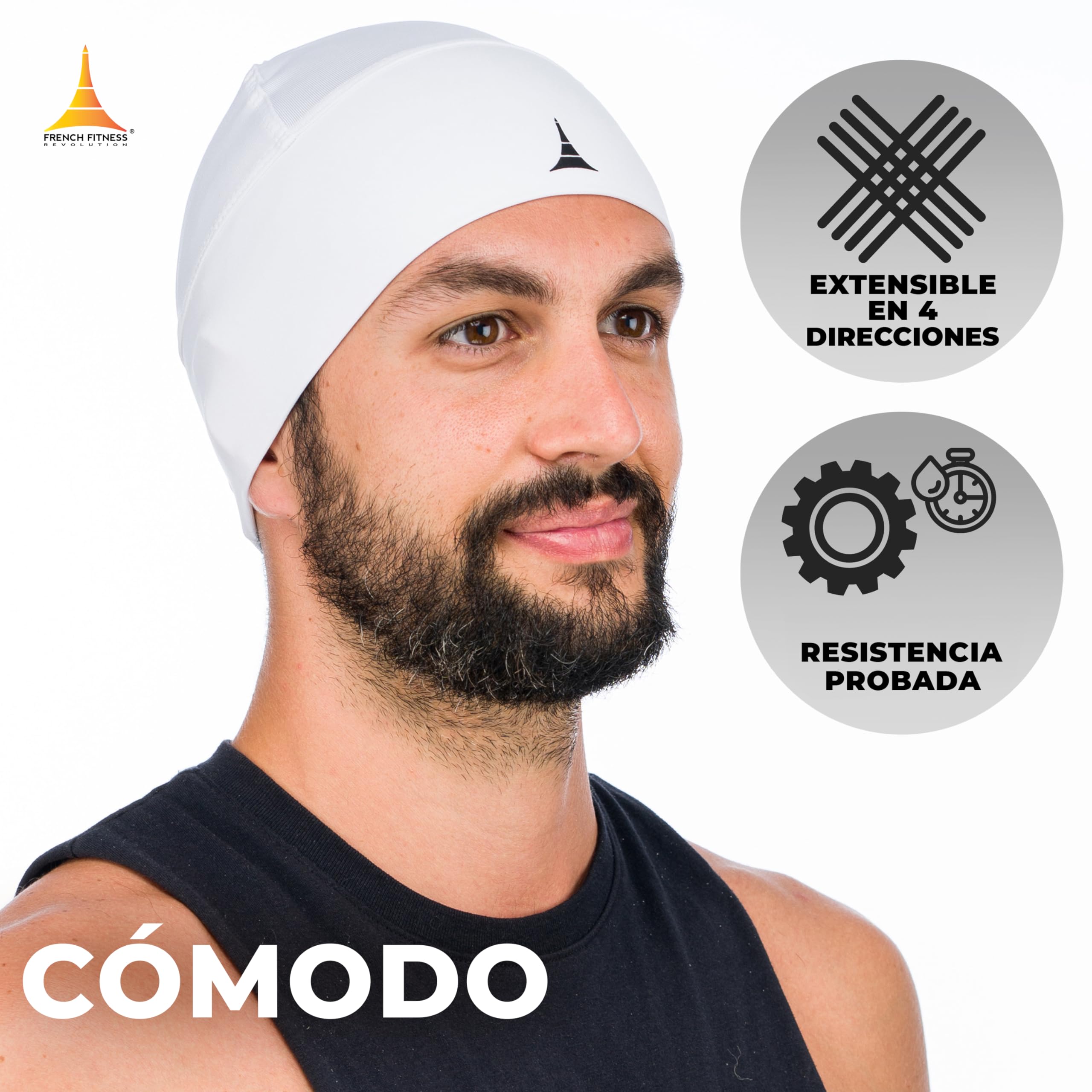 French Fitness Revolution - Gorro para Correr, Forro de Casco para el Running - Retención Térmica Óptima y Absorción de la Humedad - Ideal para Llevar Debajo del Casco