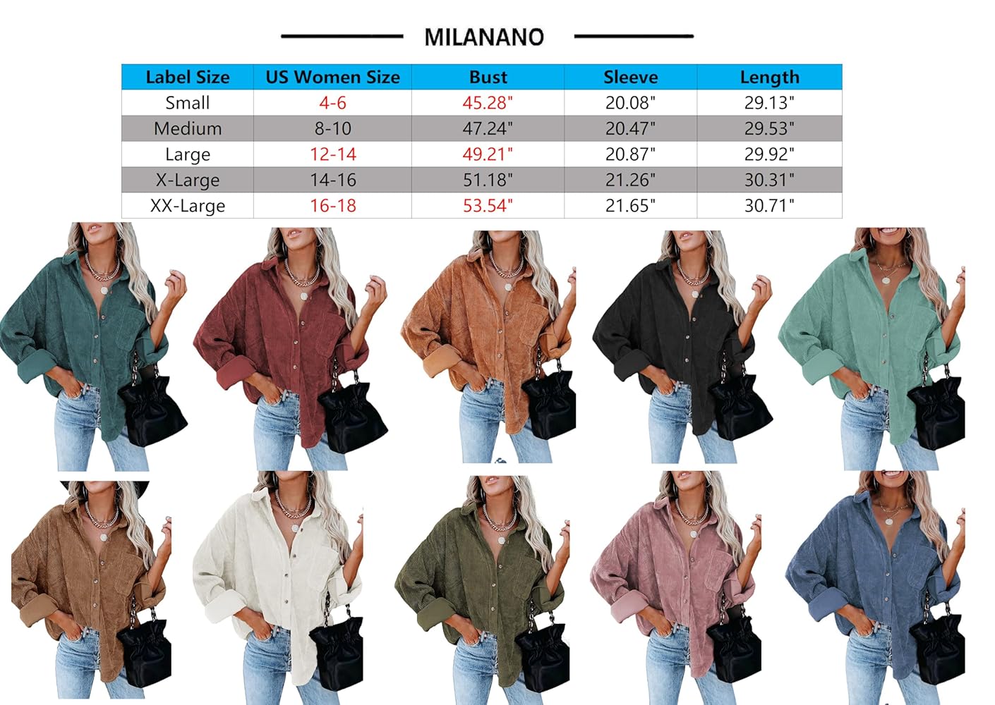 Amazon.com: Womens Corduroy Tops Button Down Shirts