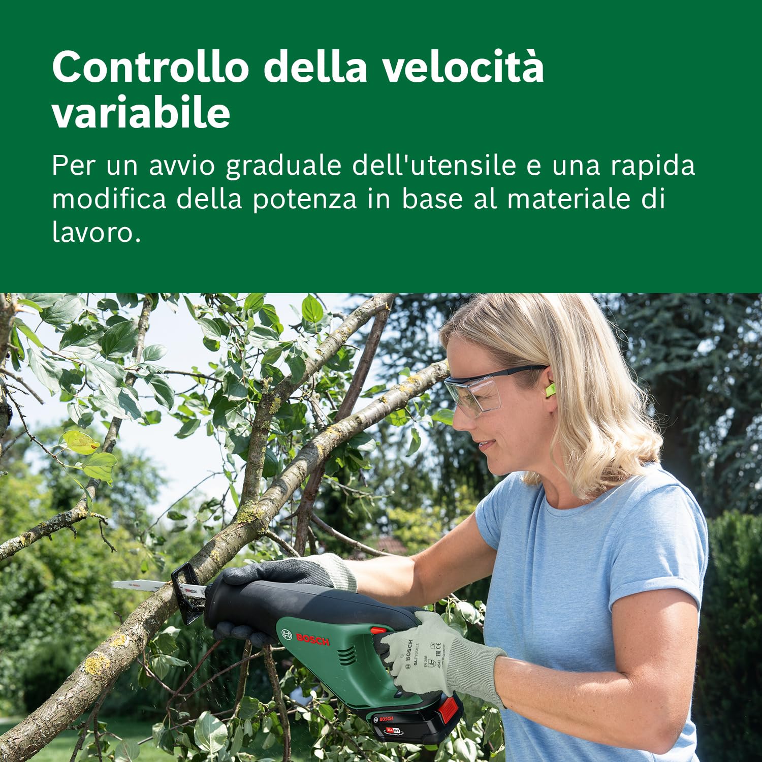 Bosch Home And Garden 06033B2402 Sega Universale Advancedrecip 18, Senza Batteria, Sistema Da 18 Volt, Confezione In Cartone, 18 V, Green