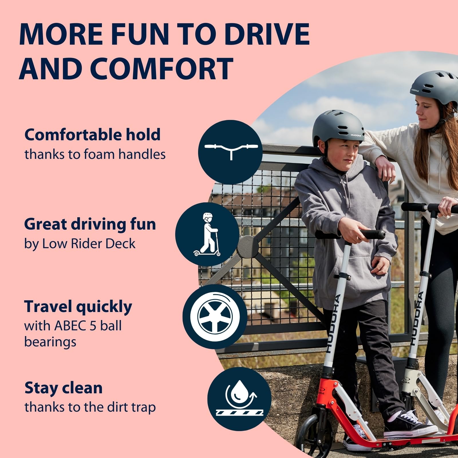 Aluminiowa hulajnoga BigWheel® 205 Pure, czerwona